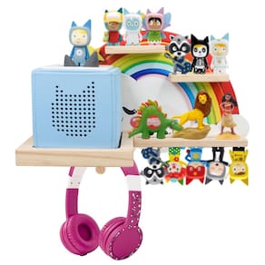 Prateleira de parede Sun3drucker Rainbow para Toniebox com carregador e 18-24 bonecos