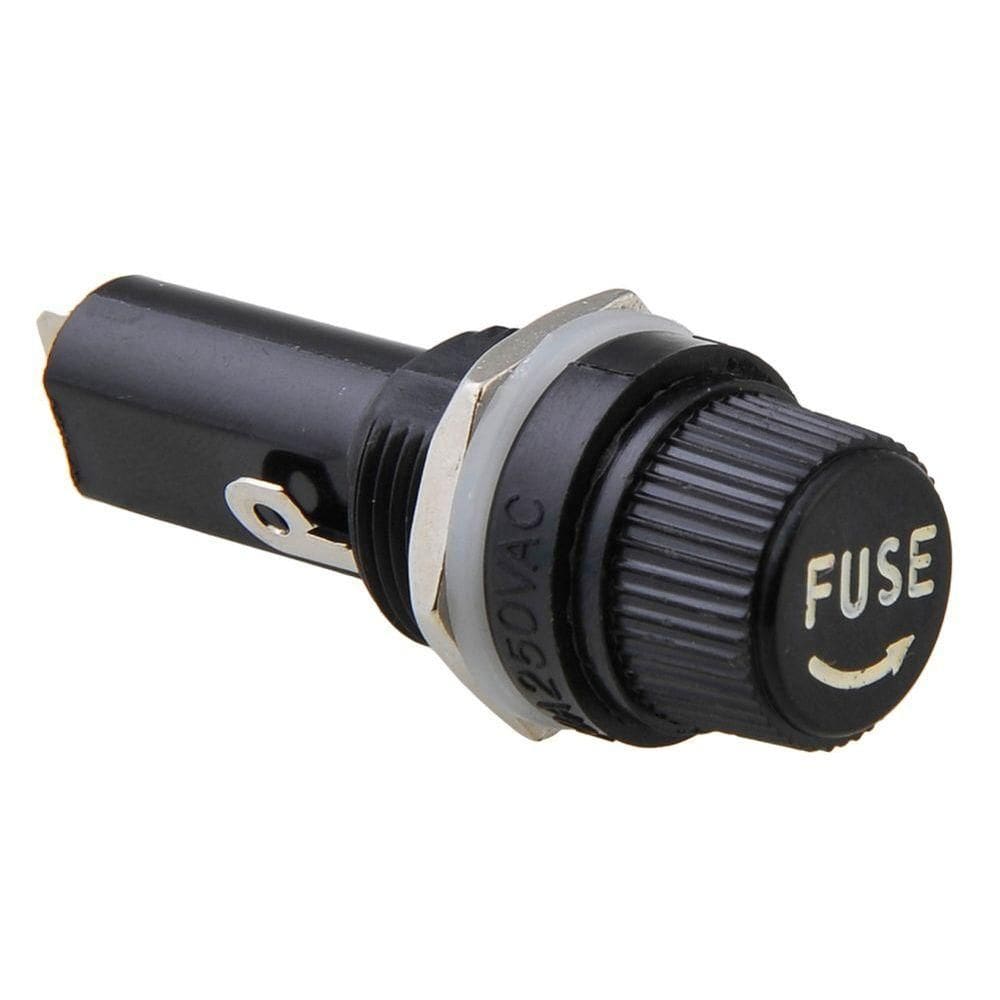 Porta Fusível De Vidro 5x20mm Preto