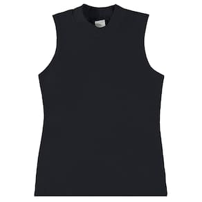 Blusa Feminina Cavada Gola Alta Malha Canelada