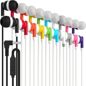 Fones de ouvido Maeline Bulk com isolamento de ruído de microfone, pacote com 40