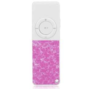 Leitor de MP3 PUSOKEI Mini Slim para crianças com cartão de 64 GB vermelho violeta