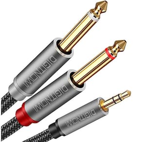 Cabo divisor de áudio DIGITNOW TRS de 3,5 mm para TS duplo de 6,35 mm