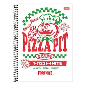 Caderno Univ 10 Matérias 160Fls Fortinte Pizza Pit Foroni