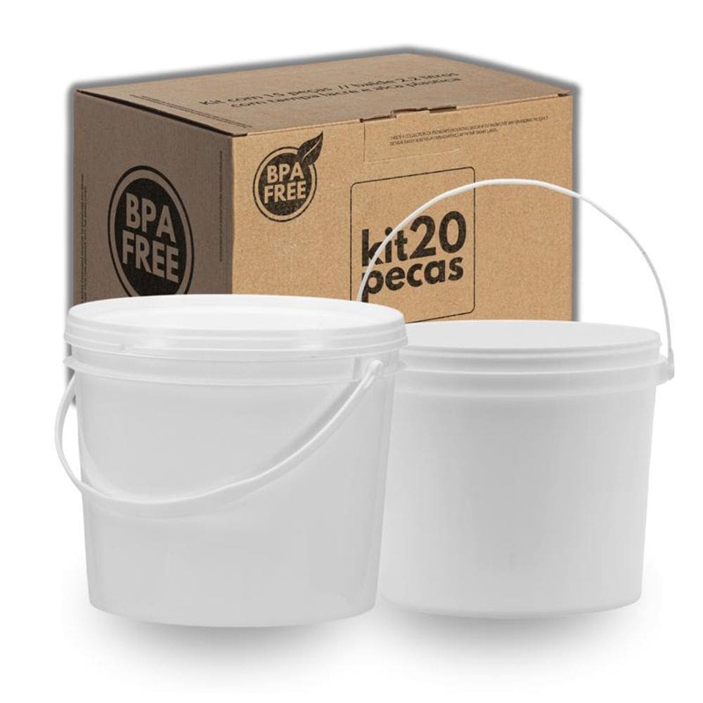 Balde Branco Para Doces 20 Pçs