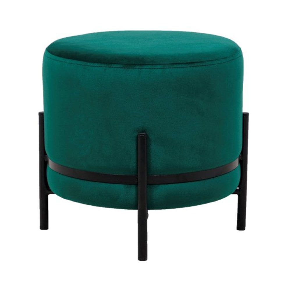 Puff Júpiter - Veludo Verde Escuro