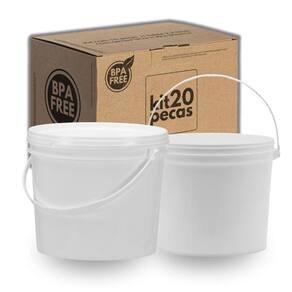 Balde Para Tintas Plásticas 1.8L Branco 20 Pçs