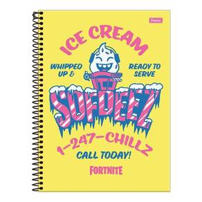 Caderno Univ 10 Matérias 160Fls Fortnite Ice Cream Fortnite