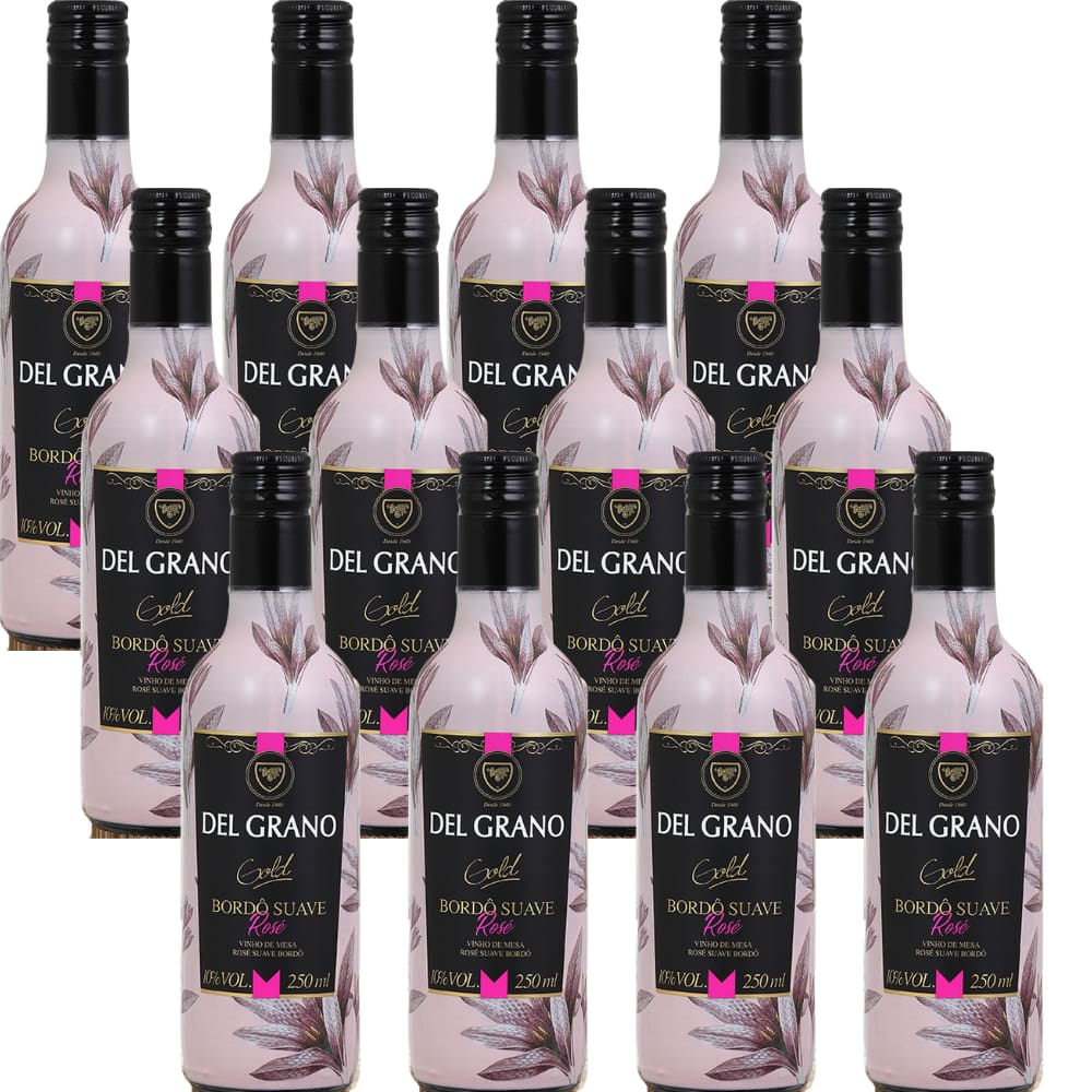 Mini Vinho Del Grano Bordo Rose Suave 12x250ml
