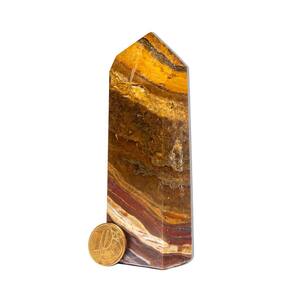 Ponta Jaspe Monet Natural Gerador Sextavado 11 a 12cm 245g
