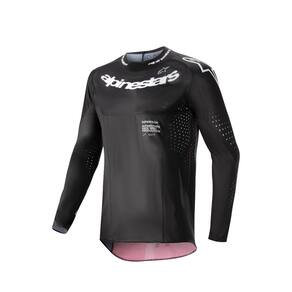 Camisola Alpinestars Supertech Ward Preta/Vermelha Berry 2X