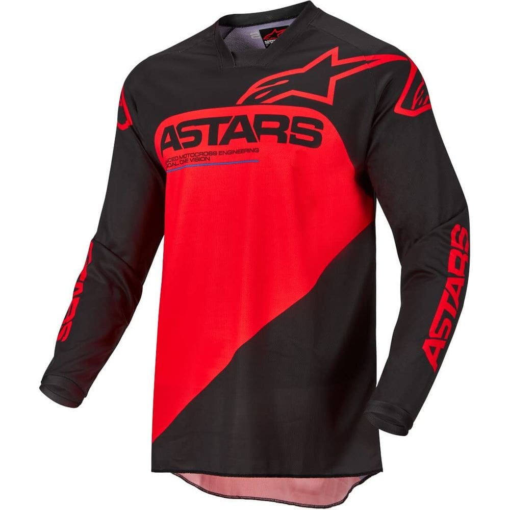 Jersey Alpinestars Racer Supermatic preto/vermelho brilhante tamanho M