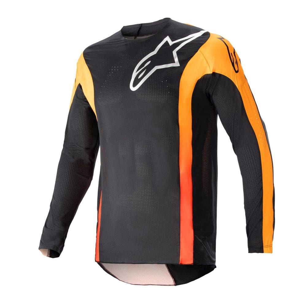 Jersey Alpinestars Techstar Sein preto/laranja quente para homens