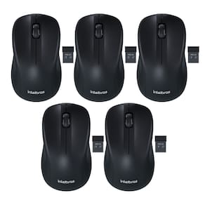 Mouse Sem Fio 1600DPI Intelbras Ambidestro MSI55 Preto - 5 unidades