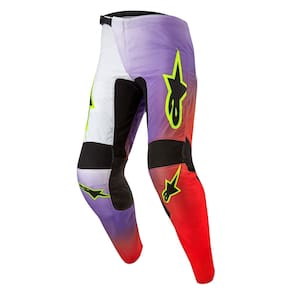Calças Alpinestars Fluid Lucent Wht/Neon Rd/Ylw Fluo Tamanho 38