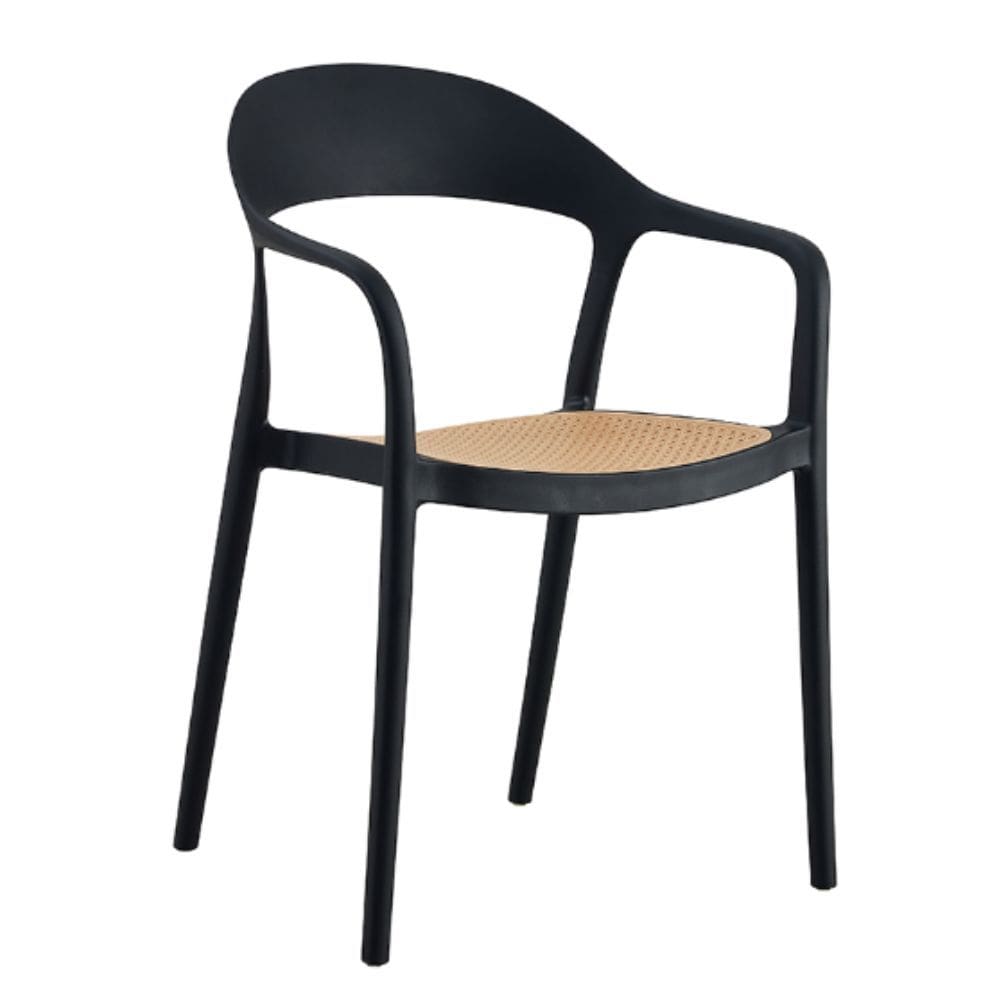 Cadeira Lia com Braço - Preta