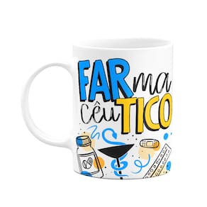 Caneca profissões - Farmacêutico - 325ml branca