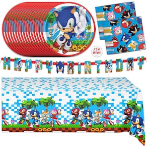 Conjunto de decorações de festa Sonic Birthday Party para 16 crianças
