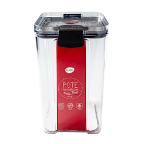 Pote Hermético Plástico 1,3 L 10,2 CM X 11,2 CM X 17,7 CM Clink