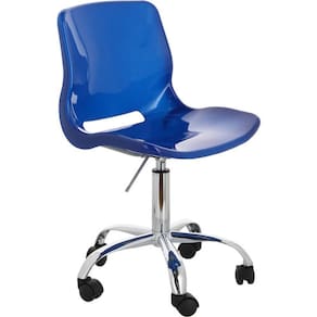 Cadeira De Escritorio Quarto Plastico E Aco 77x46x45cm Azul
