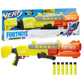Blaster Nerf Fortnite Legendary TAC Dart com mega tambor de 6 dardos