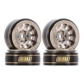 Jantes de roda INJORA 1.0 Plus Brass Beadlock 4PCS para TRX4M SCX24