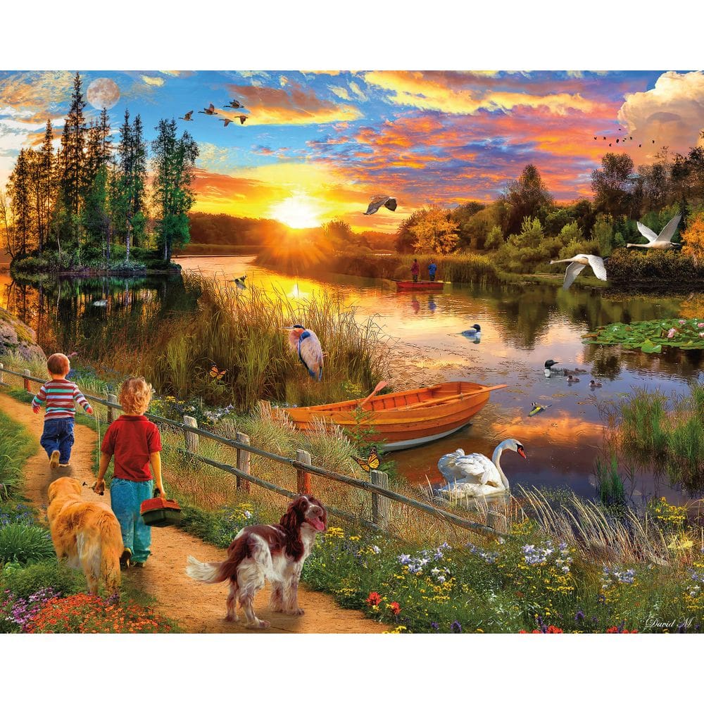 Quebra-cabeça Ceaco David Maclean River Sunset 1000 peças