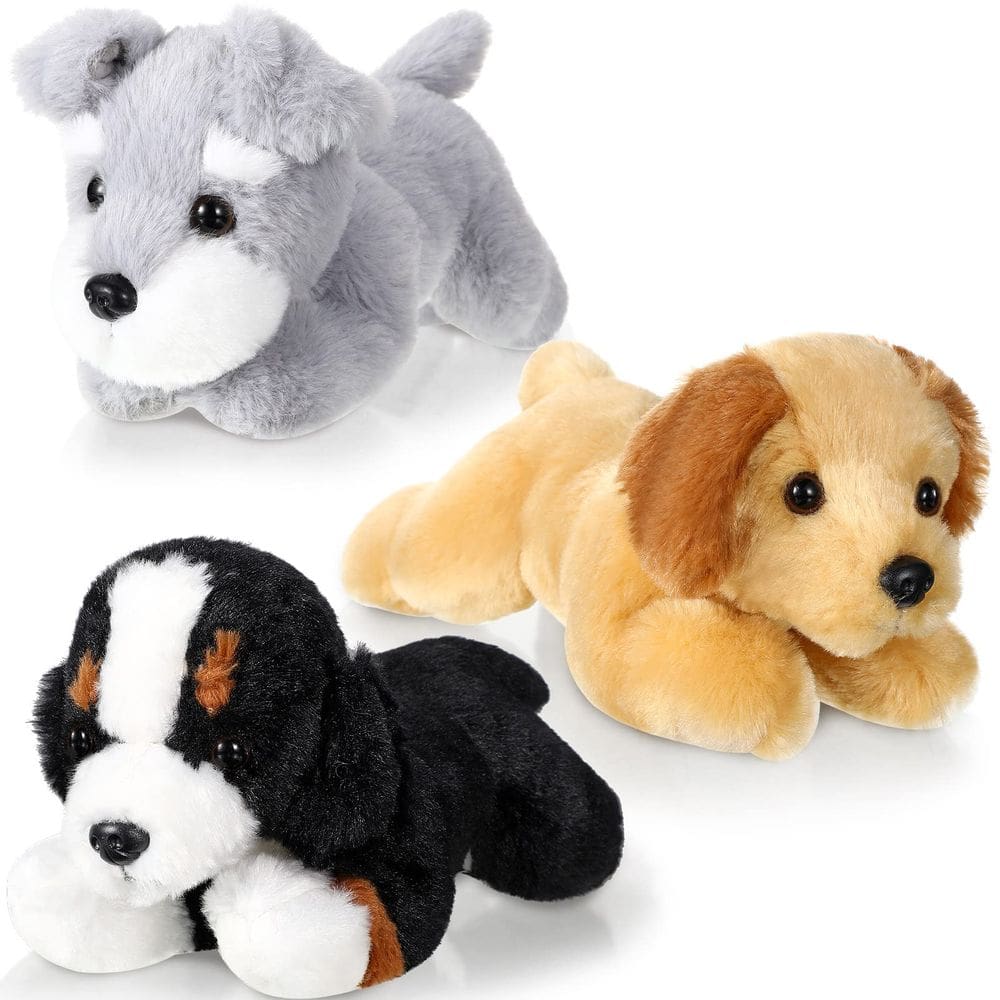 Conjunto Skylety para cães de pelúcia de pelúcia, 3 peças de 20 cm para crianças