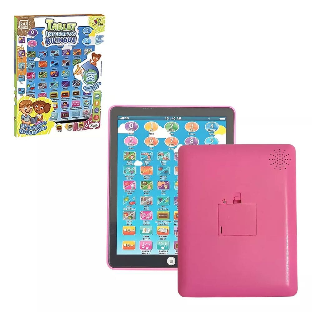 Tablet interativo Bilíngue Com 54 Funções ROSA - Art Brink
