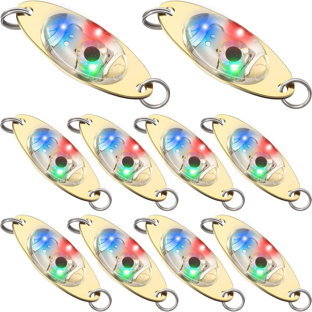 Iscas de pesca LED Skylety Flasher Bait, 20 unidades para água salgada