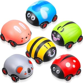 Carro de brinquedo Skylety Animals Pull Back Friction Powered x6