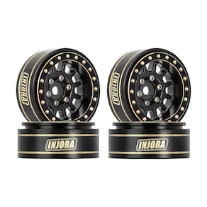 Jantes de roda INJORA 1.0 Plus Brass Beadlock 4PCS para TRX4M SCX24