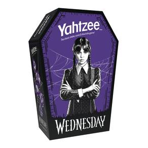 Jogo de dados USAOPOLY Yahtzee Wednesday Addams com Coffin Cup