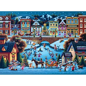 Quebra-cabeça Buffalo Games Dowdle Hometown Christmas 1000 unidades