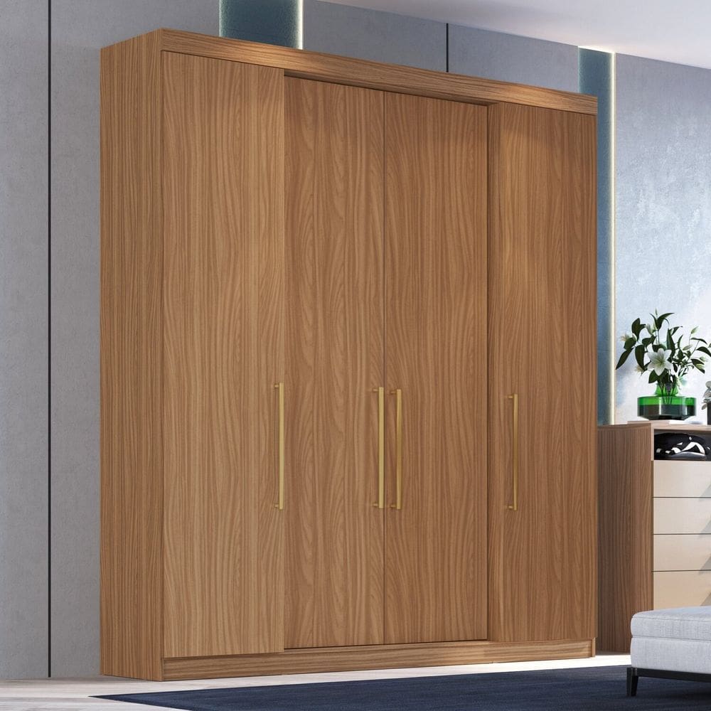 Guarda-roupa Casal 4 Portas 4 Gavetas Berlim Carvalho Vermontt