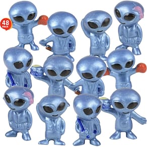 Estatuetas de vinil Alien ArtCreativity 48 unidades para festa espacial