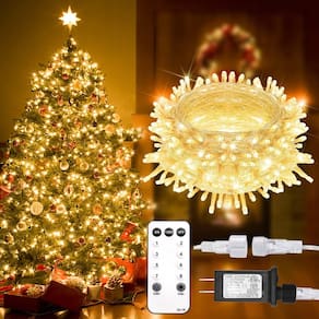 Luzes de Natal Suddus 300 LED Warm White 99 pés ao ar livre/interno