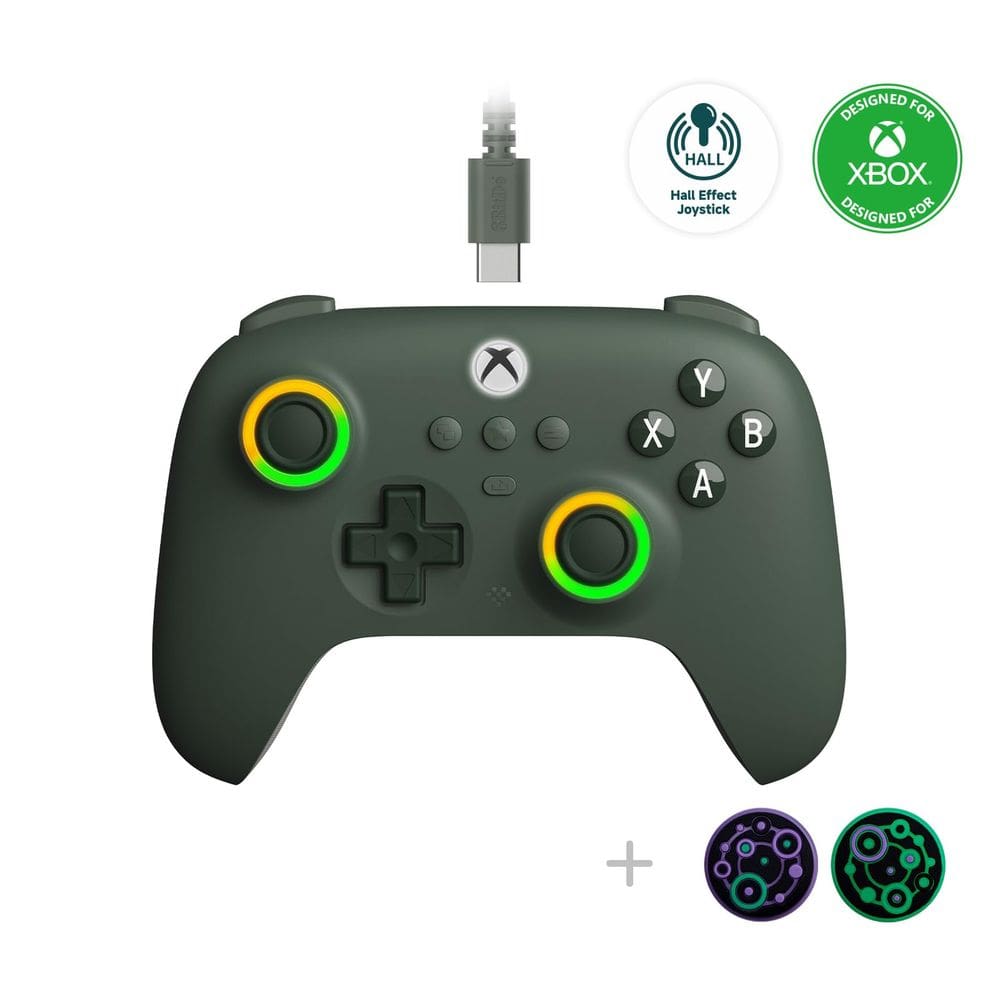Controlador com fio 8Bitdo Ultimate C Hall Effect para Xbox - Verde