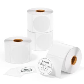 Etiquetas adesivas térmicas MUNBYN 5 cm Circle Self-Adhesive 4 Roll