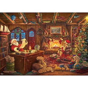 Quebra-cabeça Ceaco Thomas Kinkade Holiday Santa 1000 peças