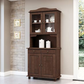 Cristaleira 2 + 2 Portas Rubi 197cm X 88cm X 43cm Café