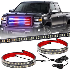 Truck Grill Police Lights XRIDONSEN 24 polegadas 288 LED vermelho azul