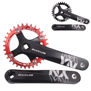 Bicicleta de montanha BTT com manivela BUCKLOS, velocidade única, 170 mm