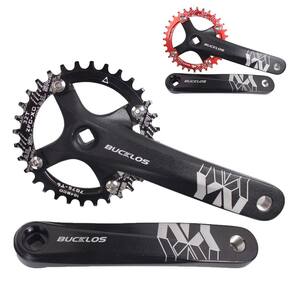 Bicicleta de montanha BTT com manivela BUCKLOS, velocidade única, 170 mm