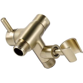 Desviador de braço de chuveiro G-Promise em metal sólido dourado escovado