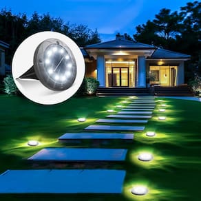 Luzes solares Brightown, 16 pacotes de LED embutidos ao ar livre