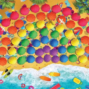 Quebra-cabeça Buffalo Games Rainbow Umbrellas 300 peças