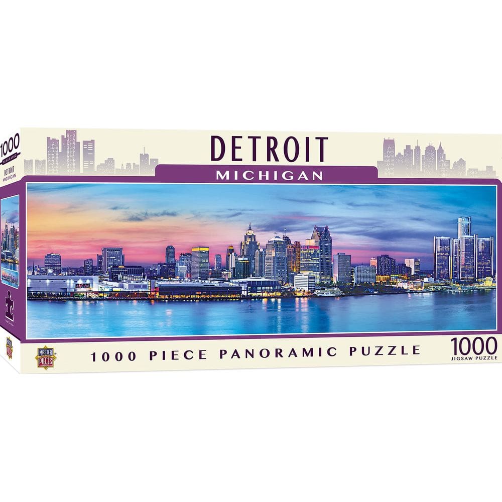 Obras-primas do quebra-cabeça Detroit Skyline 1000 peças