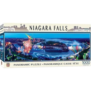 Obras-primas do quebra-cabeça Niagara Falls Panoramic 1000 unidades