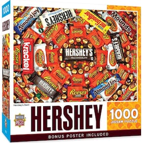 Obras-primas do quebra-cabeça Hershey`s Swirl 1000 peças