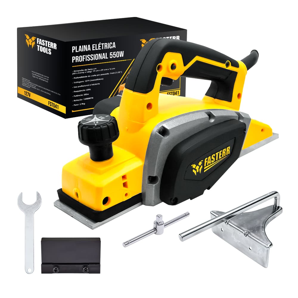 Plaina Elétrica Manual 550W 110V Fasterr FST041